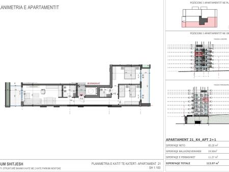 Sarande, apartment 2+1 for sale