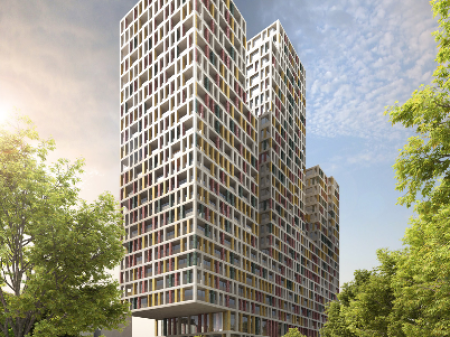 Tirane, Manhattan Residence (OCCASION) apartment 1+1 for sale 10th floor, 78.9 m² (intersection of Don Bosko near Zogu te Zi)
