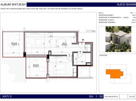 Saranda, apartment 1+1 for sale - > Floor 0