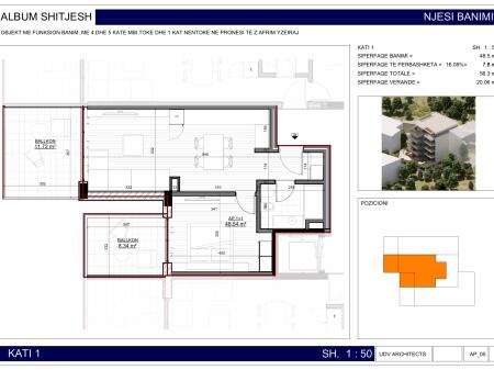 For sale  Apartment 1+1 , Sarande