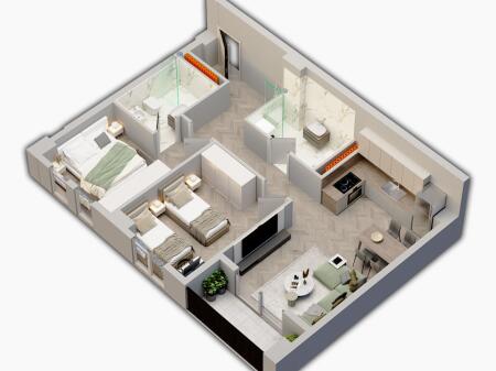 Apartament 2+1+2 për Shitje – Univers City