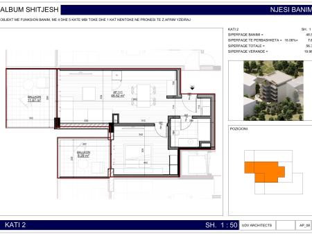 Apartment 1+1 for sale in Saranda !