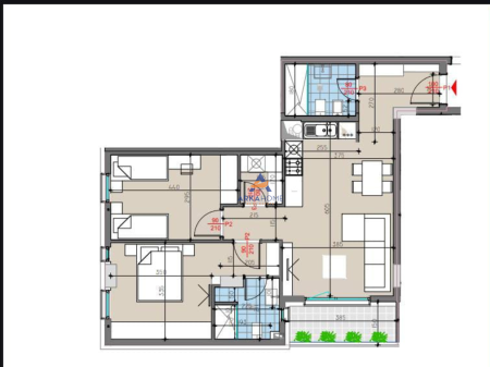 FOR SALE APARTMENT 2+1+BALCONY "RRUGA E KOSOVAREVE" 385,200 EURO.