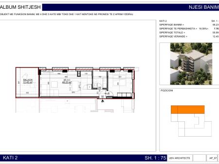Apartment 1+1 for sale in Saranda, 2nd floor!