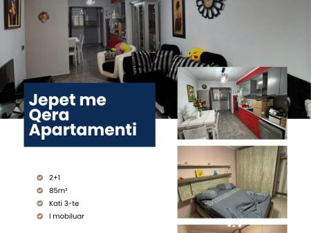Jepet me Qera Apartament 2+1 tek 21 Dhjetori