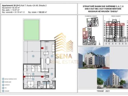 Shitet, Apartament 2+1+2wc+Verand, Ali Demi, 165.000 Euro