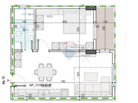 APARTMENT 1+1 FOR SALE KAMEZ