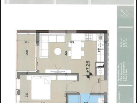 Apartment 1+1+parking space for sale at univers city, ready to furnish