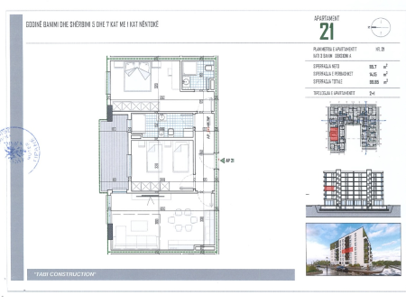 Shitet Apartament 2+1+2, Tabi Construction Paskuqan