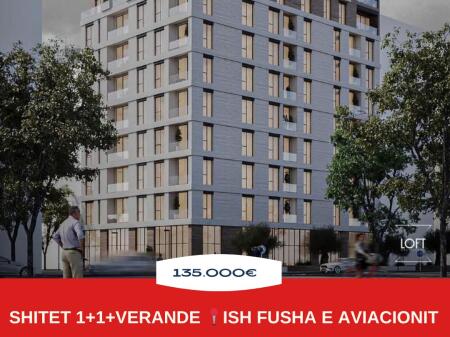 Shitet Apartament 1+1+ verande 📍Ish Fusha e Aviacion