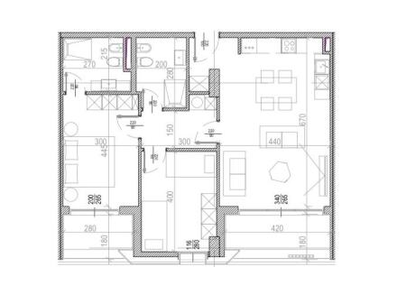 Appartamento 2+1+2 +2 Balconi in vendita presso l'ex Campo di Aviazione – Tirana (ID 41212034)