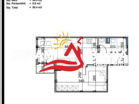 Apartamente 1+1  ne shitje te Viva Residence prane Globe , Tirane  (ID 4111961)
