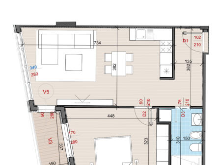 Apartment for sale 1+1 golden gate