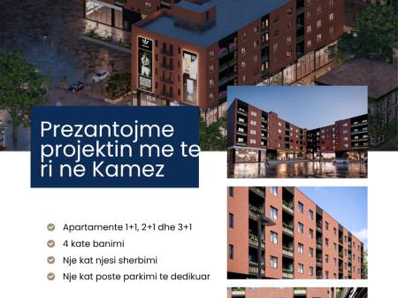 We offer apartments of types 1+1, 2+1, and 3+1 in the newest project in Kamëz.  