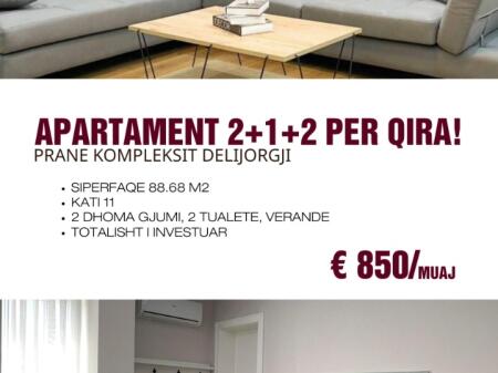 Appartamento 2+1 in affitto vicino a Delijorgji