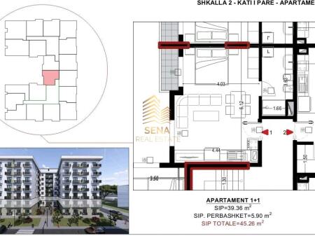 For sale, Apartment 1+1+blk, Golem, 55,000 Euro