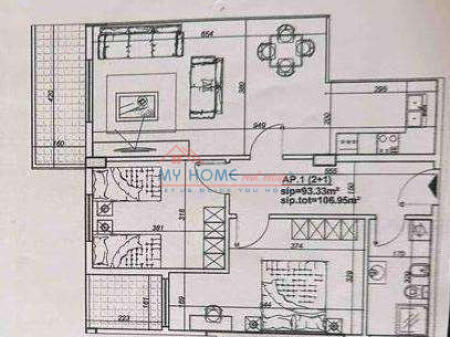 2+1 Apartment for sale Astir in Tirana