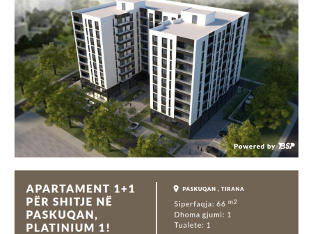 Apartment 1+1 for sale in Paskuqan, Platinium 1!