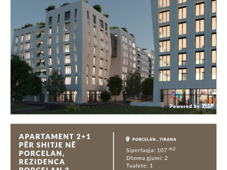 SHITET APARTAMENT NE PORCELAN REZIDENCA PORCELAN 3