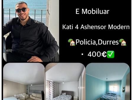 Qera Apartament Sistemin 2+1+me 2 Ballkone 📍Policia Durres