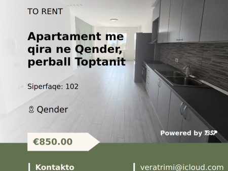 APARTMENT FOR RENT OPPOSITE TOPTANI