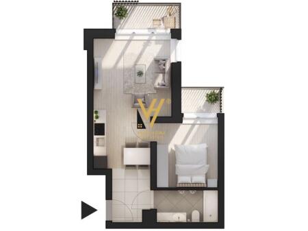 SHITET APARTAMENT 1+1+BLK RRUGA E DIBRES 98.000 EURO