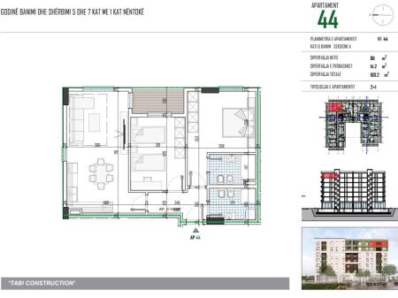 Vendesi Appartamento 2+1+2 Bagni, Pakuqan Presso Tabi Construction