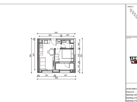 Shitet super apartament 1+1 - kompleksi Kadiu