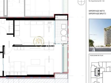 Shitje, Apartament 1+ 1, Ne Laprake, (Lion Park 2) Cmimi 151000 Euro