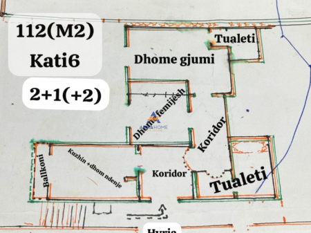 SHITET APARTAMENT 2+1+2+ BALLKON NE "FRESK" 100.000 EURO