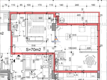 FOR SALE APARTMENT 1+1+BALCONY "NEAR RING CENTER, ZOGU I ZI" 160,000 EURO.