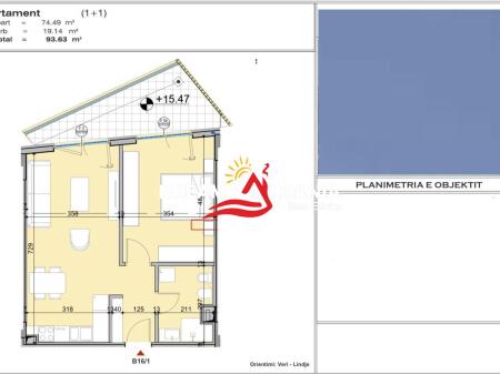Apartament 1+1 ne shitje ne Pallat te Ri tek Liqeni Artificial i Tiranes(ID 41111153)
