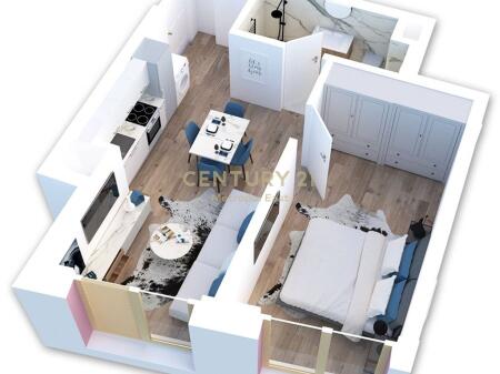Apartament 1+1 per Shitje - Mangalem 2 ( me post parkimi )
