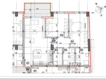 SHITET APARTAMENT 2+1+BALLKON TE "KOMPLEKSI AURA, LAPRAKE" 204.016 EURO