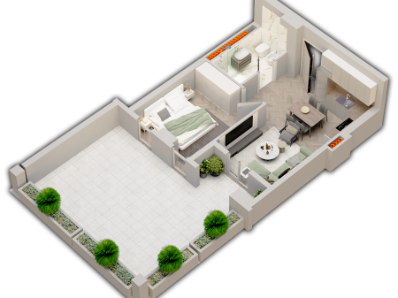 Shitet apartament 1+1 Univers City