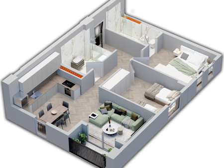 Shitet Apartament 2+1 – Univers City