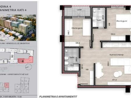 VENDESI APPARTAMENTO 2+1+2 PORCELAN 165,440 EURO