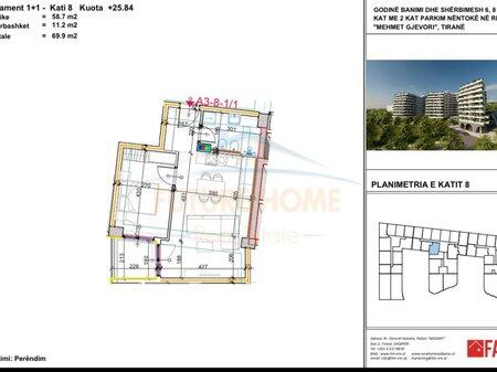 Shitet, Apartament 1+1, Aluna Residence, Paskuqan, Tiranë.