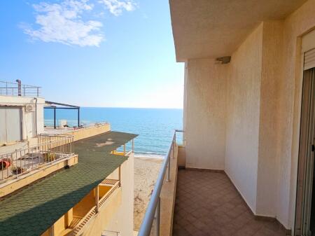 AT KAVAJA ROCK, WE SELL 1+1 APARTMENT, SEA VIEW, FIRST LINE