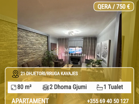 Qera, Apartament 2+1, 21 Dhjetori, 750 Euro/muaj