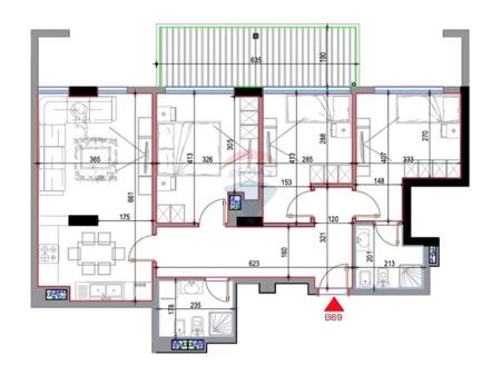 Shitet apartament 3+1+2 prane Casa Italias!