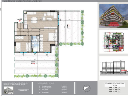 Vendesi appartamento 2+1+2 veranda presso Univrrs city in fase finale