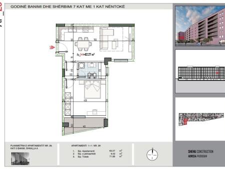 For sale 1+1, in Paskuqan price 79 thousand euros
