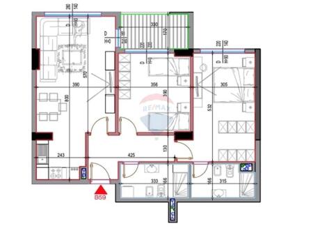 Shitet apartament 2+1+2 prane Casa Italias!  ID: 530281030-903