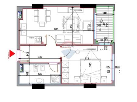 Shitet apartament 1+1 pranë Casa Italias