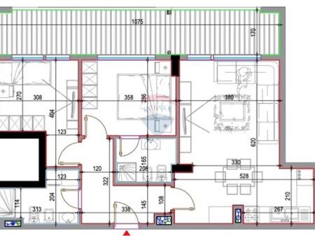 Shitet apartament 2+1+2 prane Casa Italia