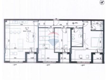 Appartamento 3+1 in vendita a Mjull Bathore