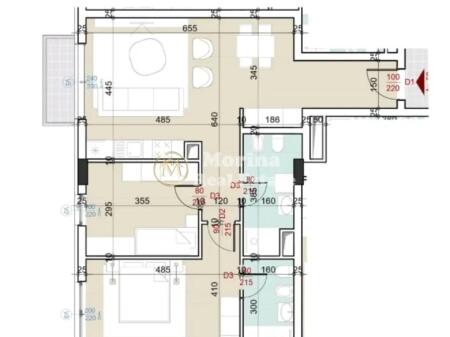 Shitje, Apartament 2+ 1, te Rruga e Kokonozeve, Cmimi 145500 Euro