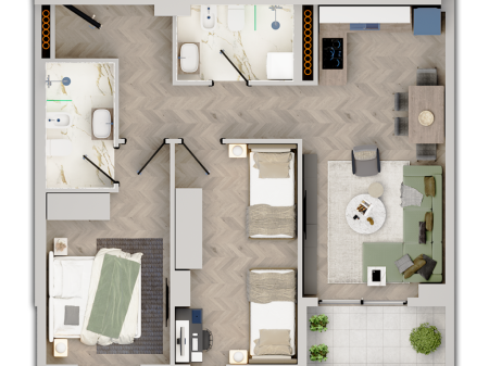 Shitet apartament 2+1 Univers City