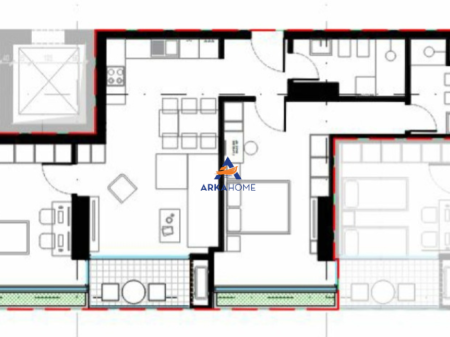 APARTAMENT PER SHITJE 2+1+BALLKON "REZIDENCA LION, ZOGU I ZI" 274.320 EURO
